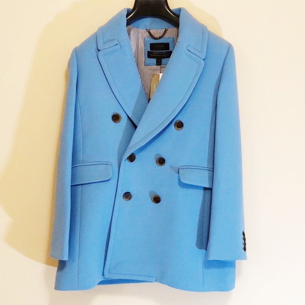 J Crew Double Breasted Coat Wool Coat F3915 - Picture 2 of 5